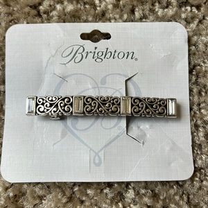 Brighton silver w crystal hair barrette